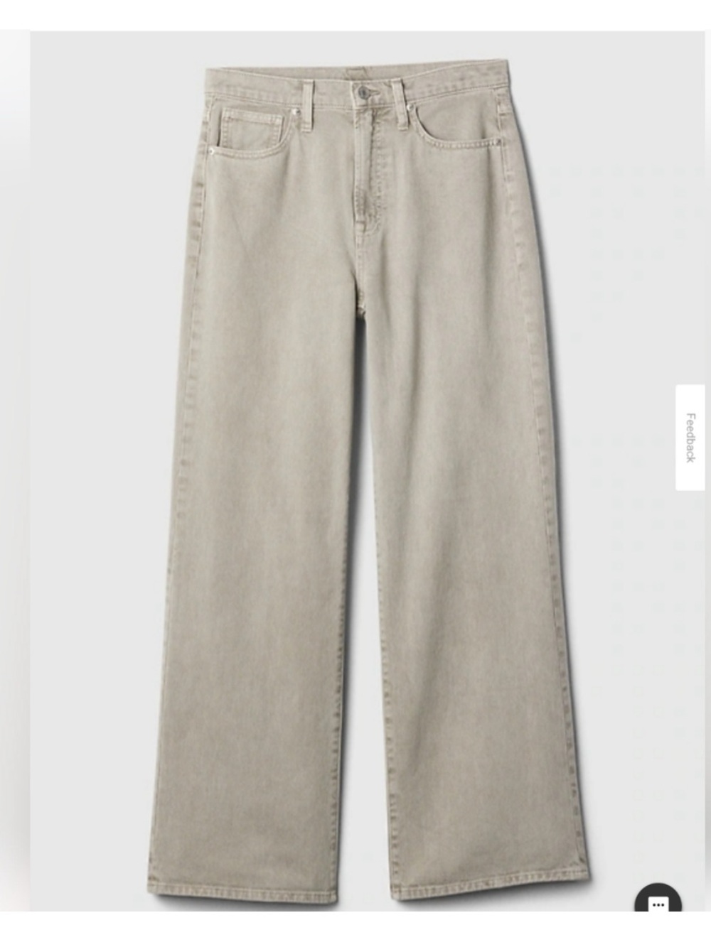 GAP Wide-Leg High-Rise Jeans — Light Taupe